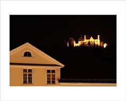 Marburger Landgrafenschloß bei Nacht